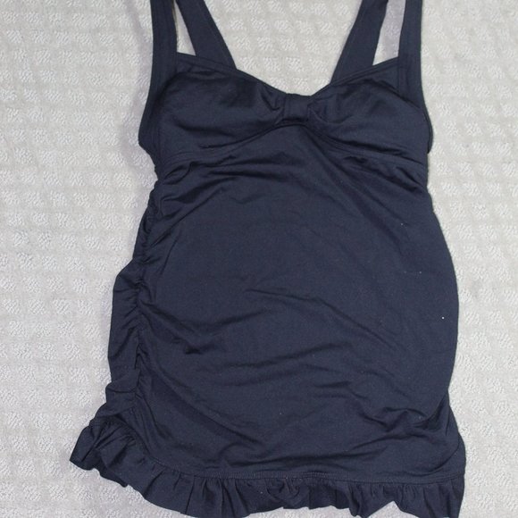 Lands' End Black Tankini Swimsuit Top Size: 2 - Picture 1 of 4